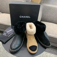 Chanel香奈儿冬季新款雪地靴 羊京 小牛皮+20