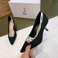 Dior 迪奥黑色织带单鞋 漆皮+30 皮底+30