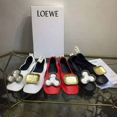 Loewe 2019开春网红主播热推款米奇比心系列乐福芭蕾舞鞋批发