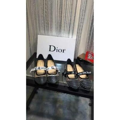 Dior迪奥新款 小圆头平底 韩国进口丝网系列批发