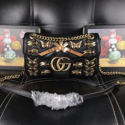 Gucci 古奇 GGMarmont波浪纹链条包批发