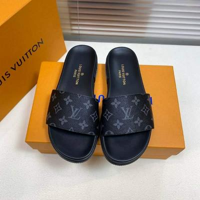 LV Louis Vuitton 路易威登 专柜新款男士休闲拖鞋系列批发
