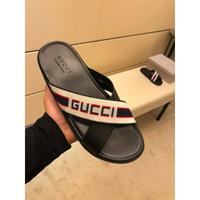 Gucci古奇凉鞋 小白鞋织带
