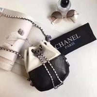 Chanel gabriell新款配拼色抽绳水桶包
