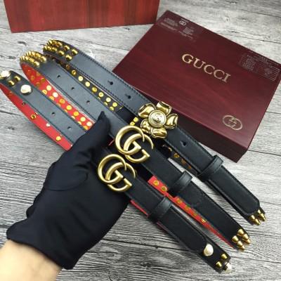 Gucci 古奇 女神腰带赠送木盒包装双面头层牛皮专柜同批发