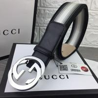 Gucci新款 原版织带拼接头层牛皮