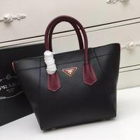 最新 PRADA 普拉达小牛皮Tote手袋