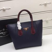 最新 PRADA 普拉达小牛皮Tote手袋