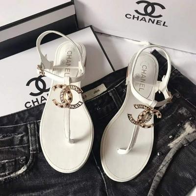 Chanel 2020香奈儿 春夏新款双c夹趾凉鞋️批发