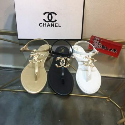 Chanel 2020 香奈儿春夏新款双c夹趾凉鞋批发