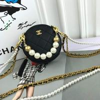 Chanel 香奈儿2020新款小香小圆饼mini迷你斜挎珍珠