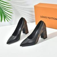 2021春秋季新款LV Louis Vuitton 路易威登 法式高跟女鞋尖头粗跟单鞋