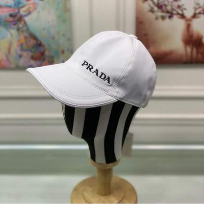 Prada(普拉达)新款原单棒球帽刺绣log批发