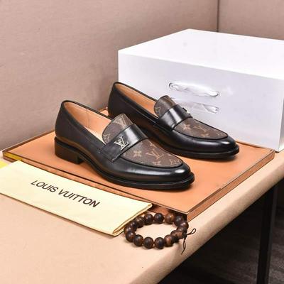 LV Louis Vuitton 路易威登 水染牛皮高品质LV路易威登商务皮鞋批发