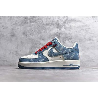 Nike 耐克  Levi's×NikeAirForce1Low李维斯联名牛仔拼接空军一号低帮休闲板鞋鞋批发