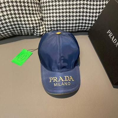 Prada 普拉达 新款原单棒球帽金丝刺绣批发