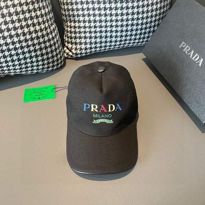 Prada 普拉达 新款原单棒球帽印字log批发