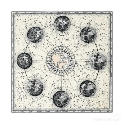 Dior 迪奥 星座印花方巾批发
