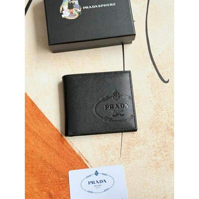 Prada 普拉达 男士短款钱夹专柜最新款式官网同步批发