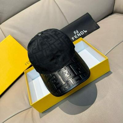 Fendi 芬迪  新款原单棒球帽 双F老花拼皮批发