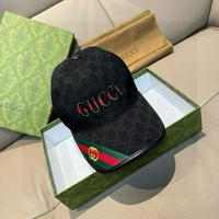 GUCCI 古驰 新款原单棒球帽 双G织带