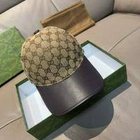 GUCCI 古驰 新款原单棒球帽 帆布拼皮