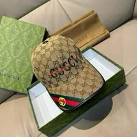 GUCCI 古驰 新款原单棒球帽 双G织带