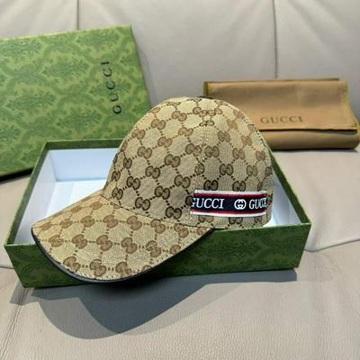 GUCCI 古驰 新款原单棒球帽  ogo织带批发
