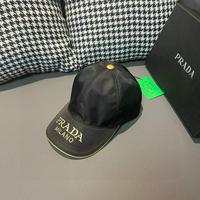 Prada 普拉达 新款原单棒球帽 金丝刺绣