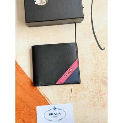 Prada 普拉达 男士短款钱夹专柜最新款式官网同步批发