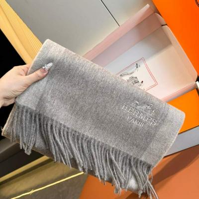 Hermes·爱马仕拼色羊绒围巾重磅推荐顶批发