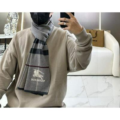 Burberry爆款上新高端男士围巾经典战马批发