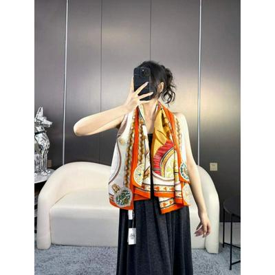 Hermes 爱马仕 专柜同步Hermes双面同色顶级丝绒方巾批发