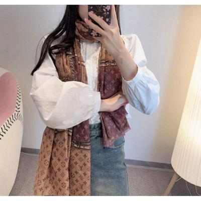 LV  会发光发亮的围巾银丝羊绒长巾 专柜同步批发