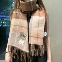 Burberry 巴宝莉 双面条纹羊羔毛绒围巾最新英
