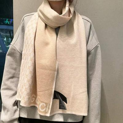 GUCCI 古驰 爆款到货古奇男女通用针织围巾柔和舒适的羊毛批发