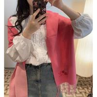 LV 樱桃围巾 好看的要疯掉了太有型太有魅力了