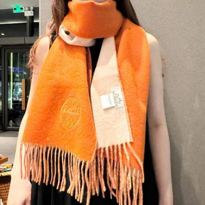 Hermes 爱马仕  双面围巾 好看的要疯掉了太有型批发